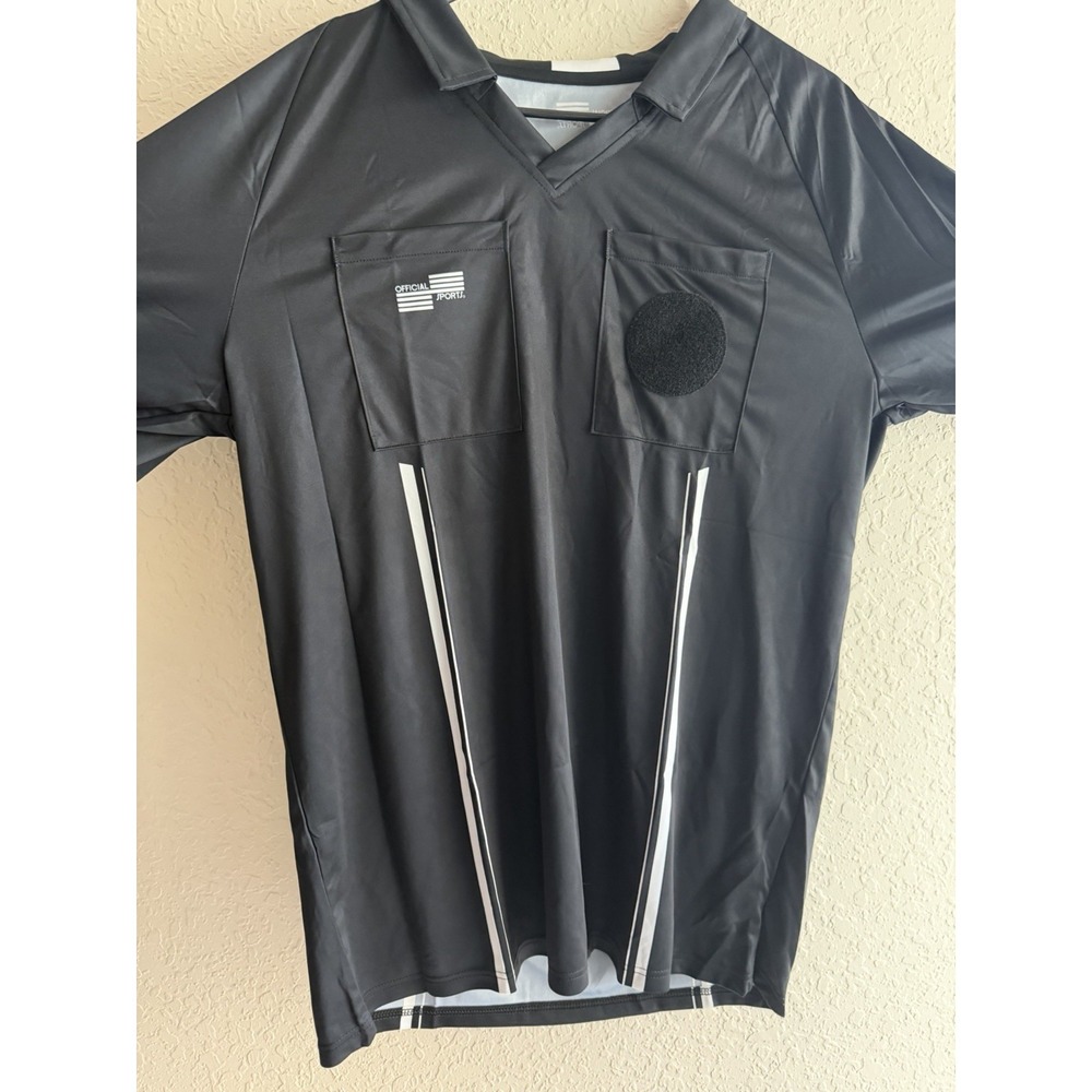 OFFICIAL SPORTS U.S. Soccer Referee Program Black SS Jersey L